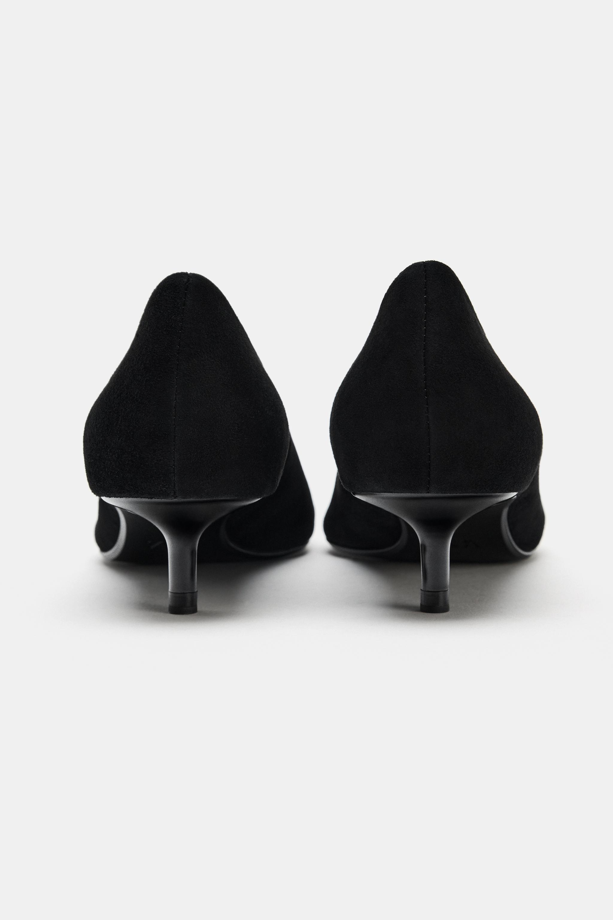 SUEDE KITTEN HEEL SHOES